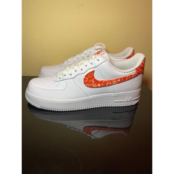 NEW Nike Air Force 1 Low Orange Paisley Shoes DJ9942-102 Size 11 Womens / 9.5 Me - Picture 3 of 8